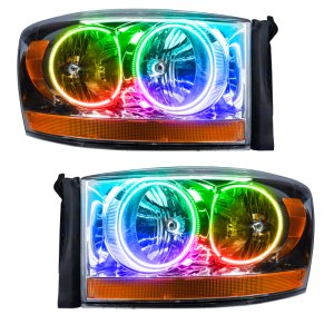 Dodge Ram Headlight Assemblies - ORACLE Lighting - ColorSHIFT w/ BC1 Controller - 2006